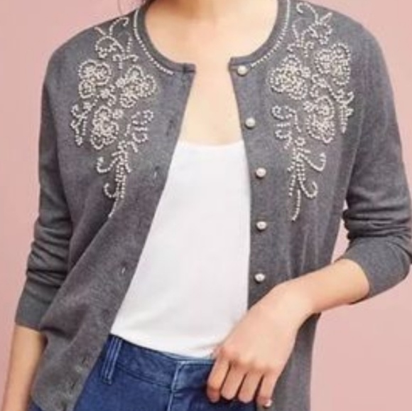 pearl beaded cardigan
